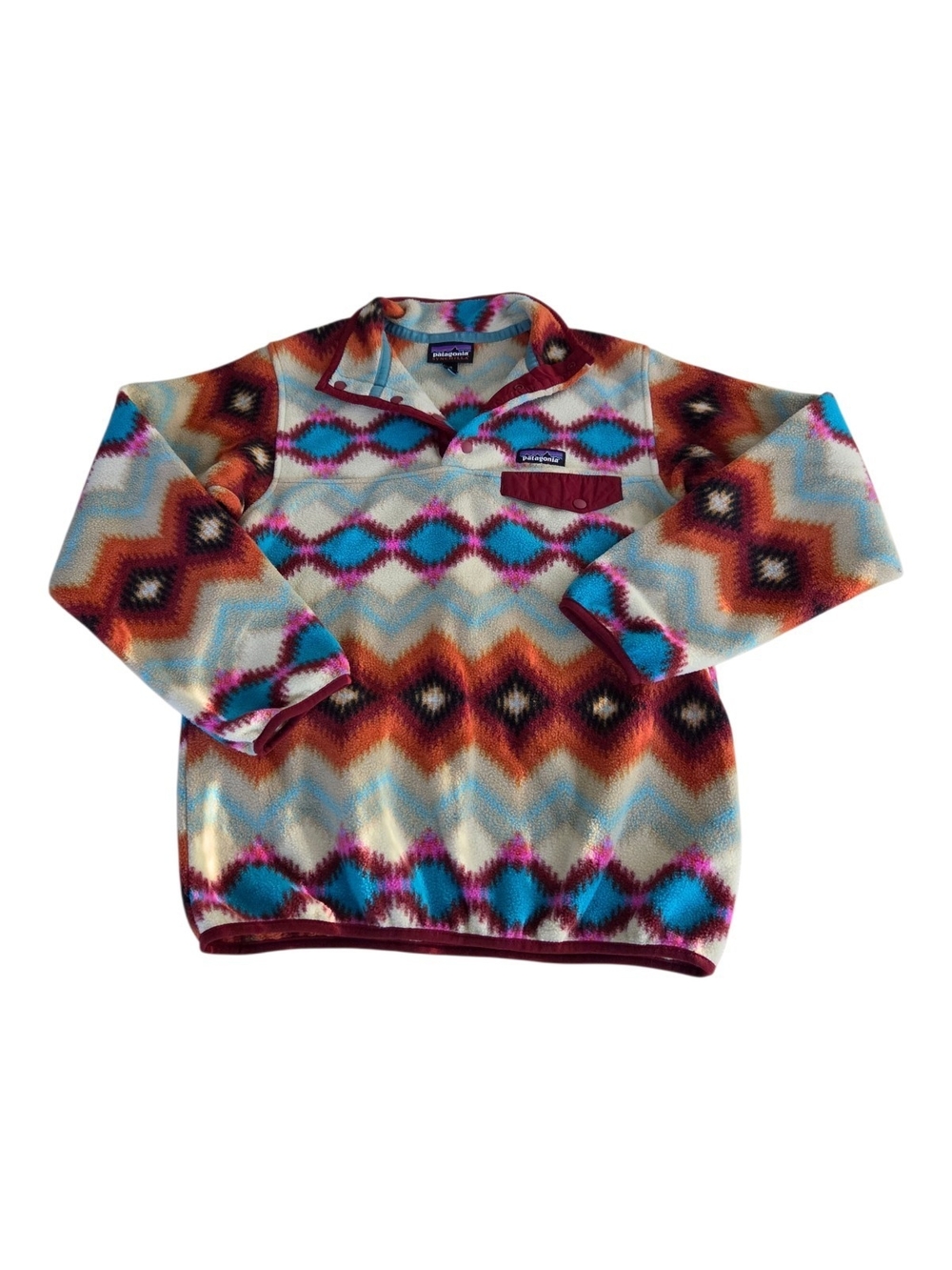 Patagonia Women’s Multicolor Patterned Fleece Pullover- XS